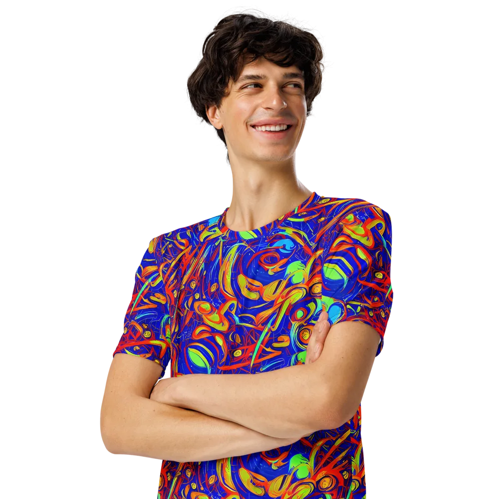 Ultramarine Rapture on Men's Crew Neck T-Shirt — Left Front