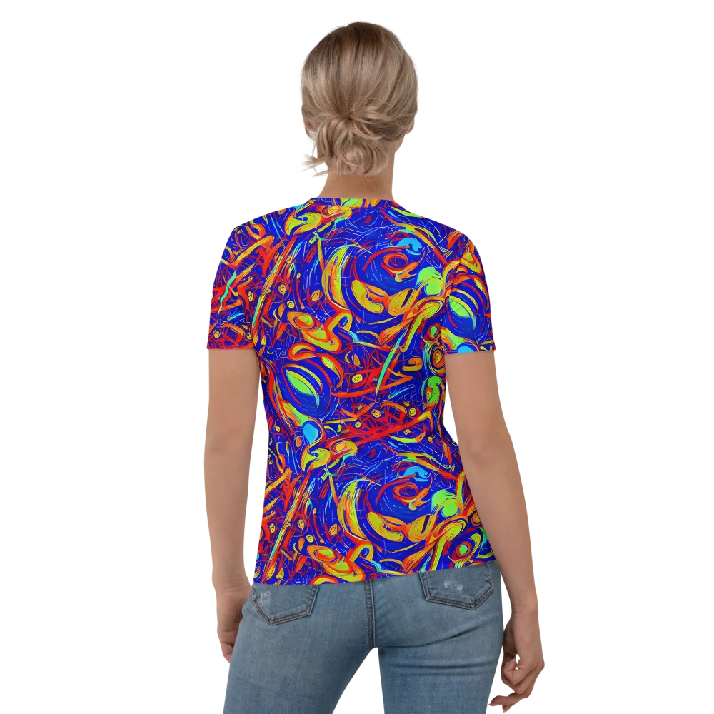 Ultramarine Rapture on Women's Crew Neck T-Shirt — Back