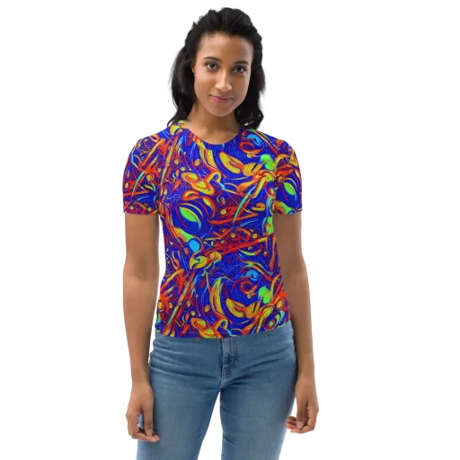 Ultramarine Rapture on a Women's Crew Neck T-Shirt