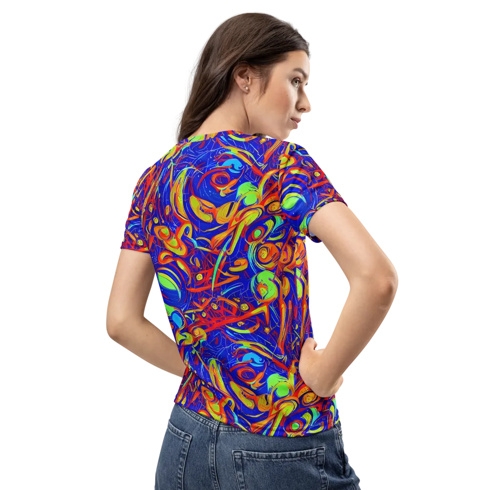Ultramarine Rapture on Women's Crew Neck T-Shirt — Back