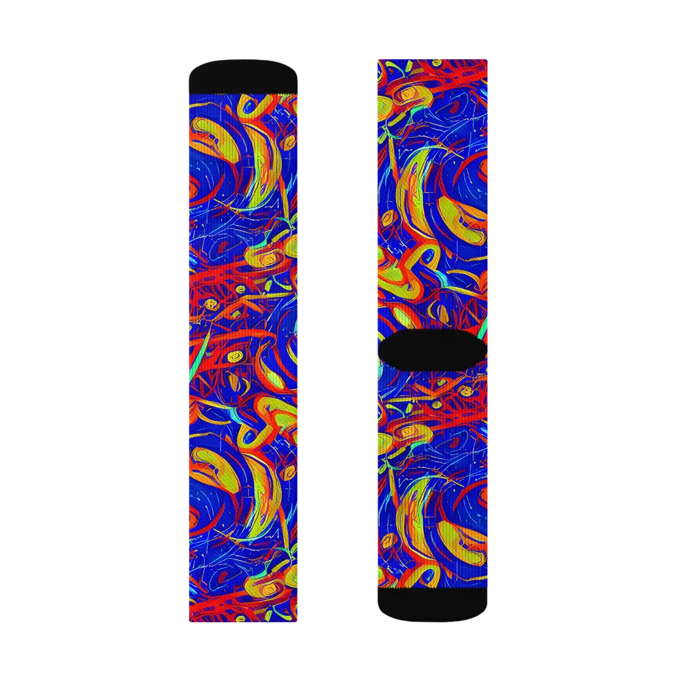 Ultramarine Rapture on Socks — Right Sock