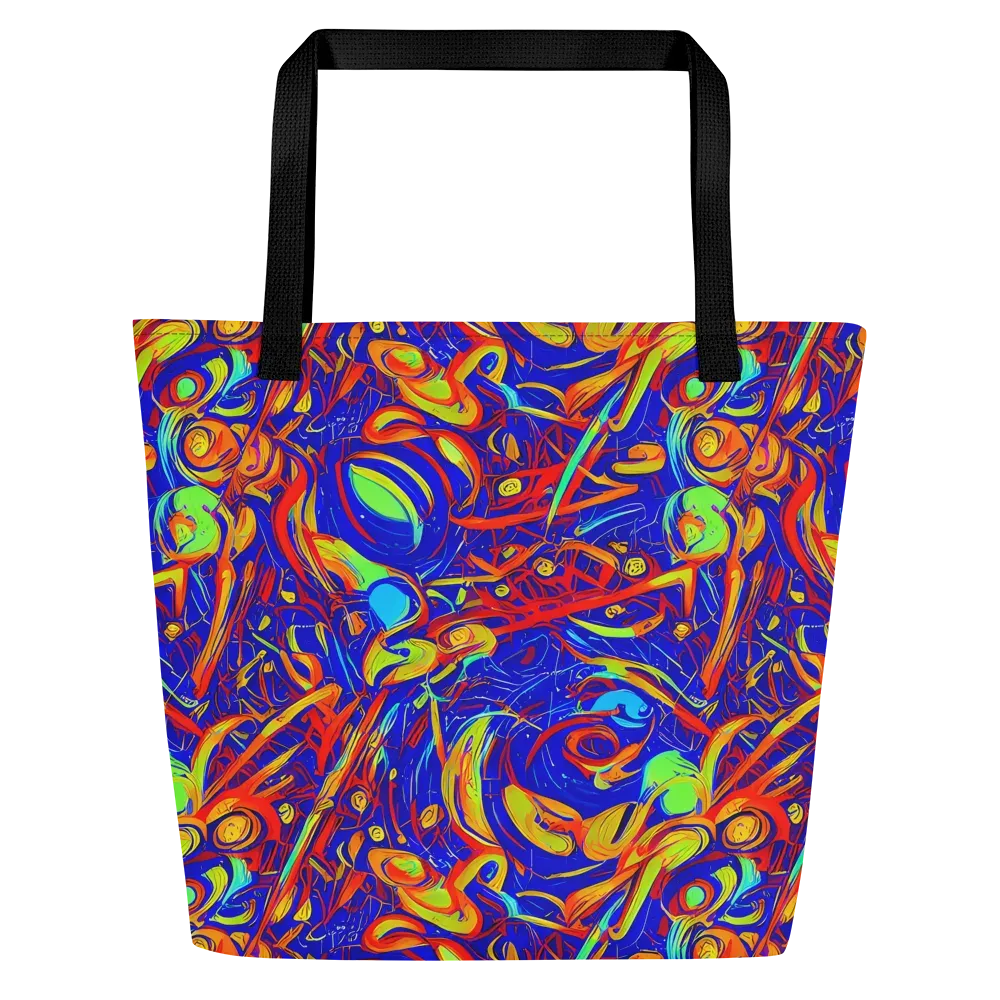 Ultramarine Rapture on Large Tote Bag W/ Pocket — Front