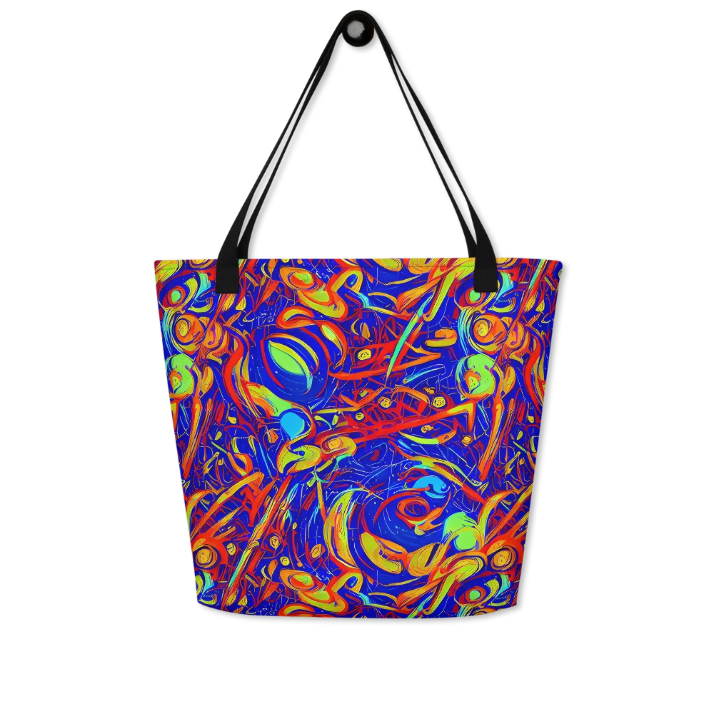 Ultramarine Rapture on Large Tote Bag W/ Pocket — Front