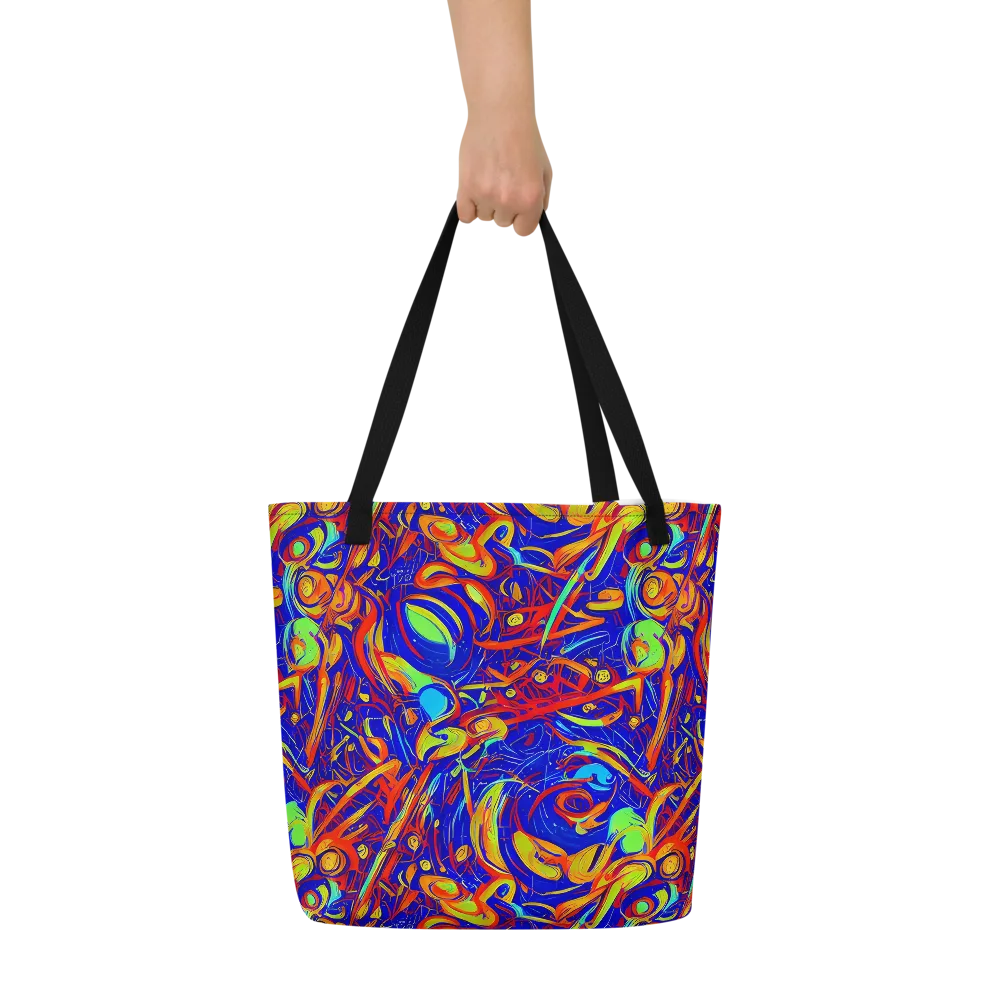Ultramarine Rapture on Large Tote Bag W/ Pocket — Front