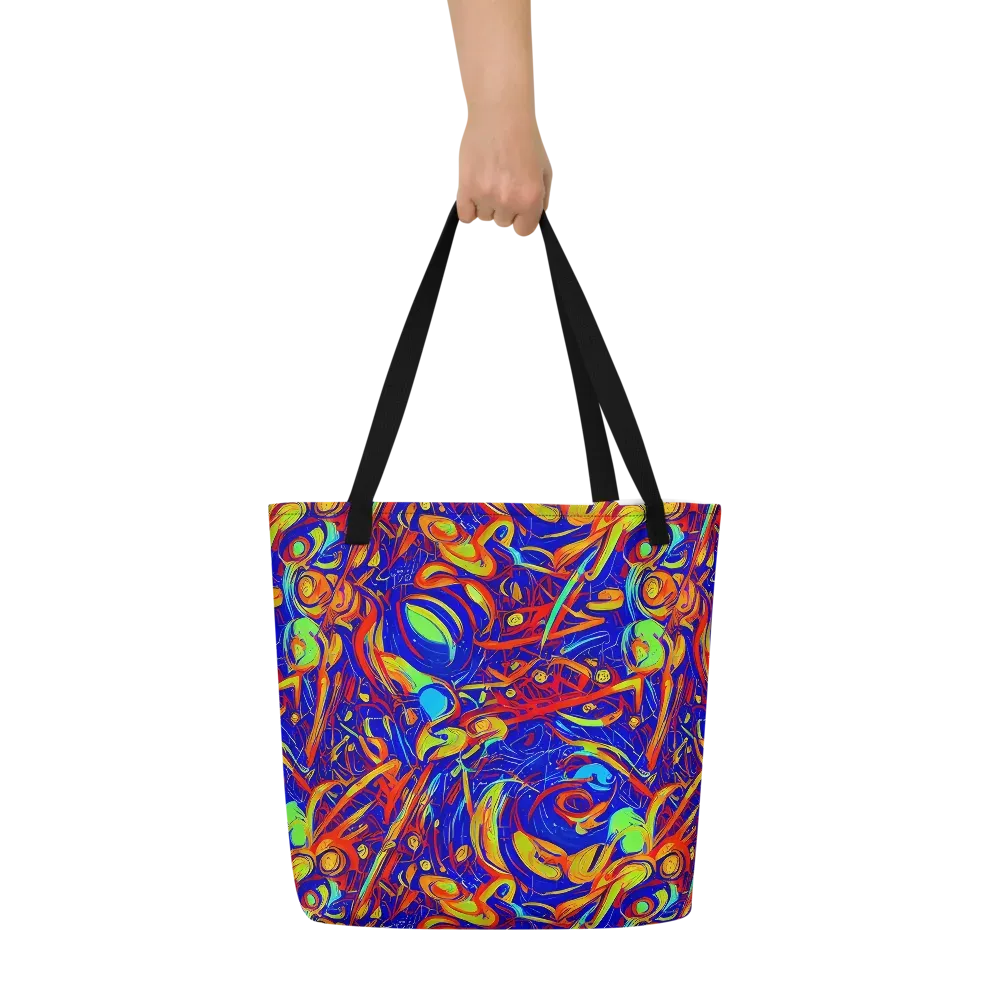 Ultramarine Rapture on Large Tote Bag W/ Pocket — Front