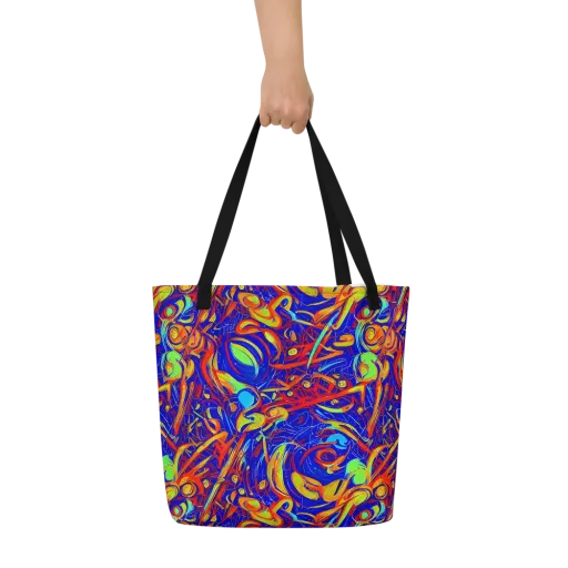 Ultramarine Rapture on a Large Tote Bag W/ Pocket