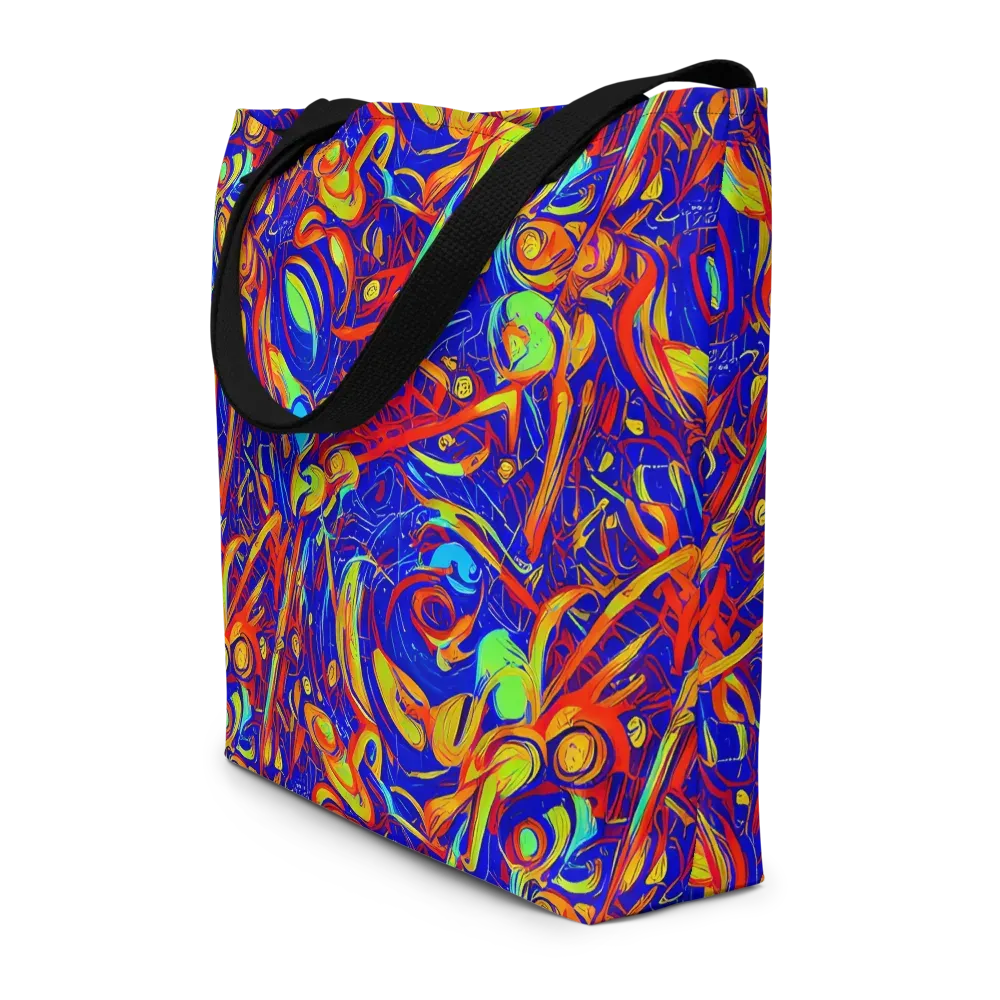 Ultramarine Rapture on Large Tote Bag W/ Pocket — Front