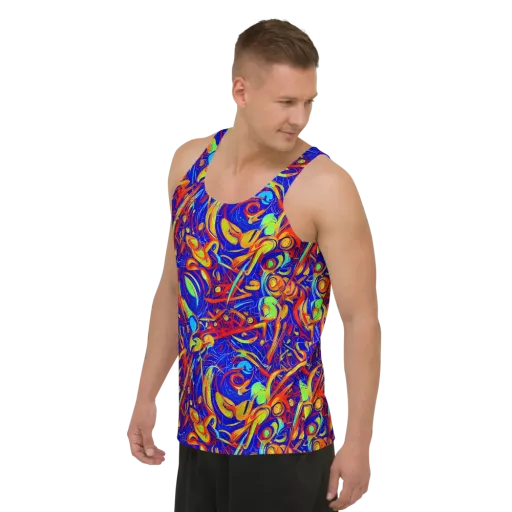 Ultramarine Rapture on a Men's Tank Top