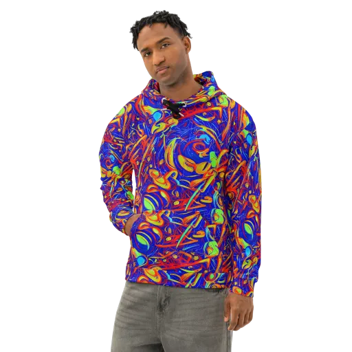 Ultramarine Rapture on a Cotton Hoodie