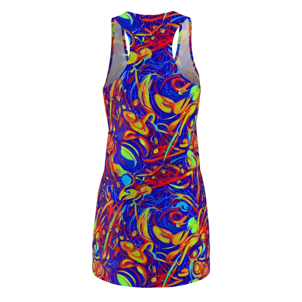 Ultramarine Rapture on Racerback Dress — Back