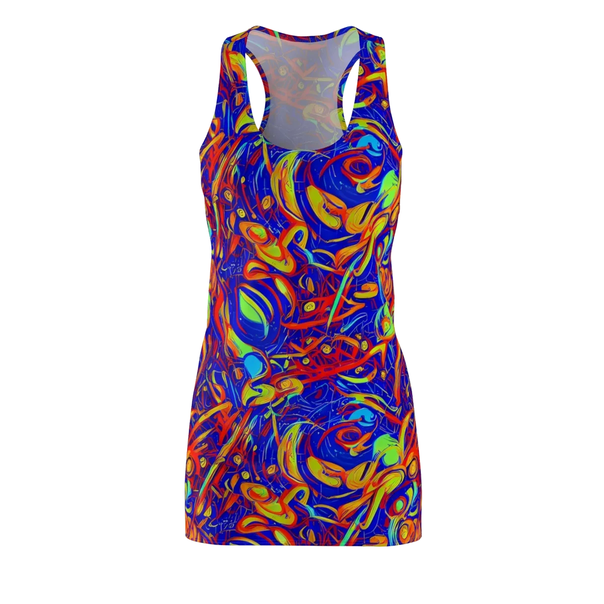 Ultramarine Rapture on Racerback Dress — Front