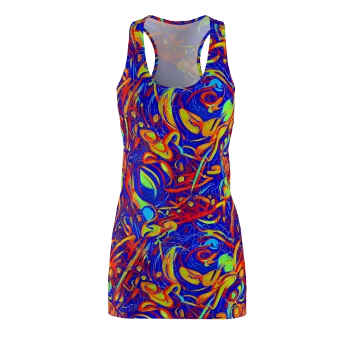 Ultramarine Rapture on a Racerback Dress