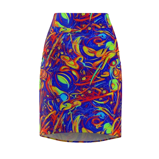 Ultramarine Rapture on a Pencil Skirt