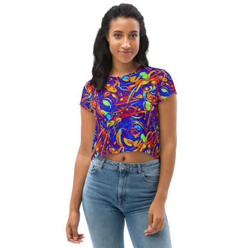 Ultramarine Rapture on a Crop Tee