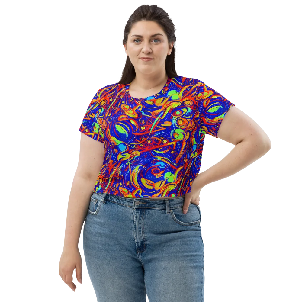 Ultramarine Rapture on Crop Tee — Front