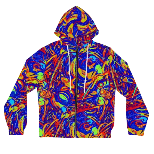 Ultramarine Rapture on a Women's Full-Zip Hoodie