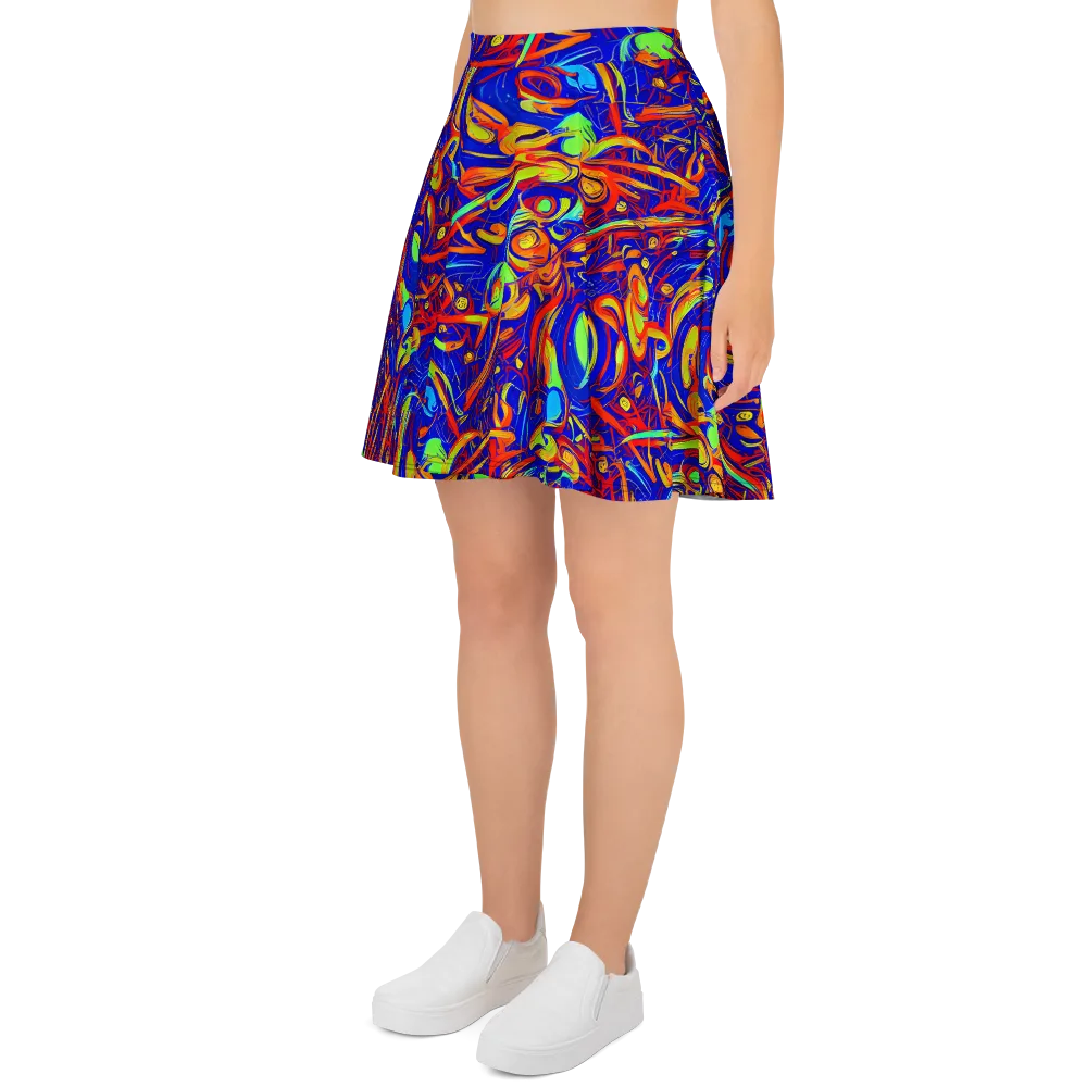 Ultramarine Rapture on Skater Skirt — Left