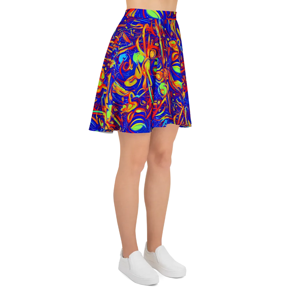 Ultramarine Rapture on Skater Skirt — Right