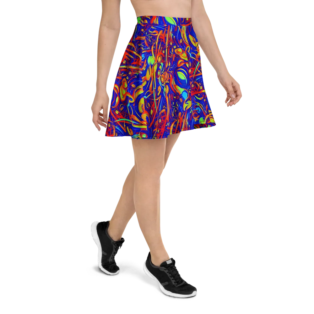 Ultramarine Rapture on Skater Skirt — Right