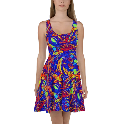 Ultramarine Rapture on a Skater Dress