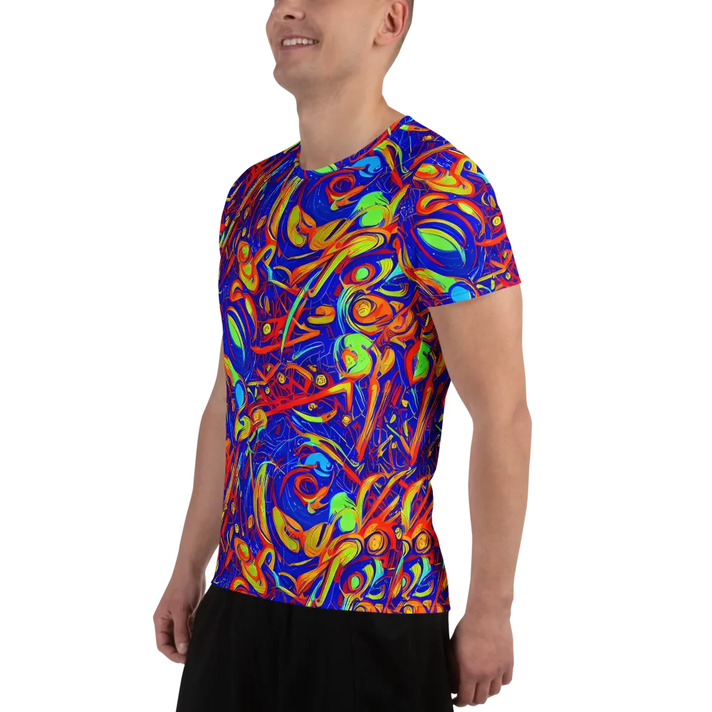 Ultramarine Rapture on Men's Athletic T-Shirt — Left
