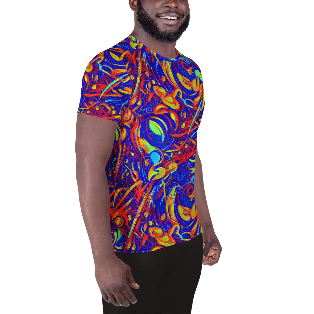 Ultramarine Rapture on Men's Athletic T-Shirt — Right