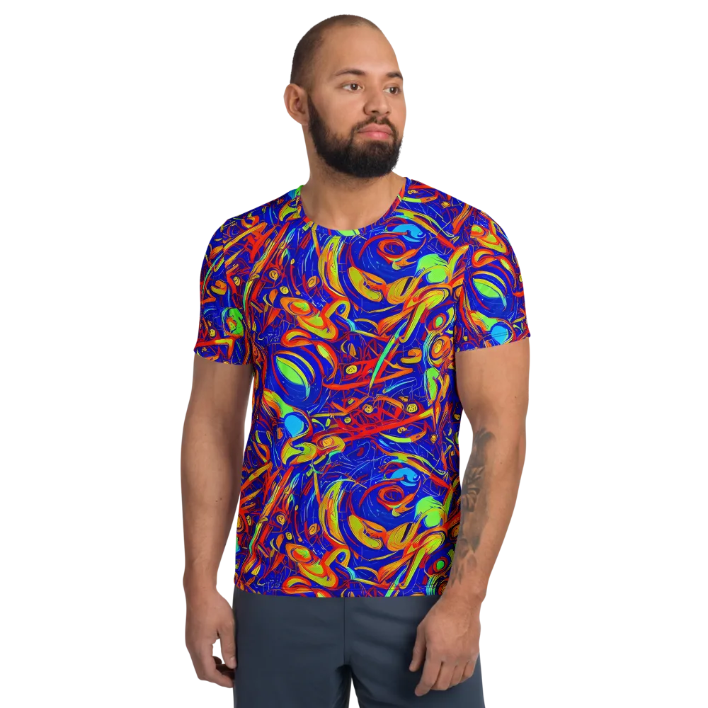 Ultramarine Rapture on Men's Athletic T-Shirt — Front