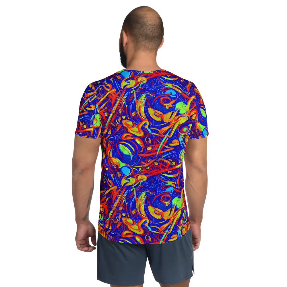 Ultramarine Rapture on Men's Athletic T-Shirt — Back