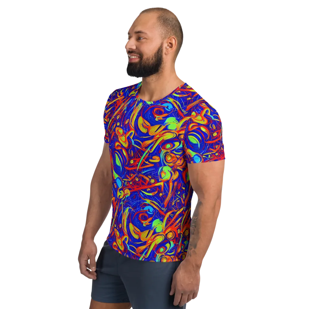 Ultramarine Rapture on Men's Athletic T-Shirt — Left