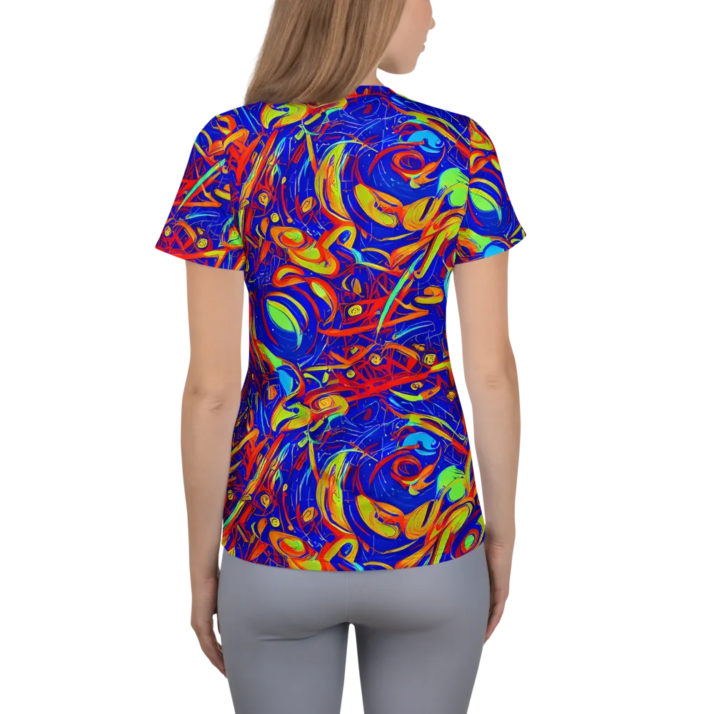 Ultramarine Rapture on Women's Athletic T-Shirt — Back