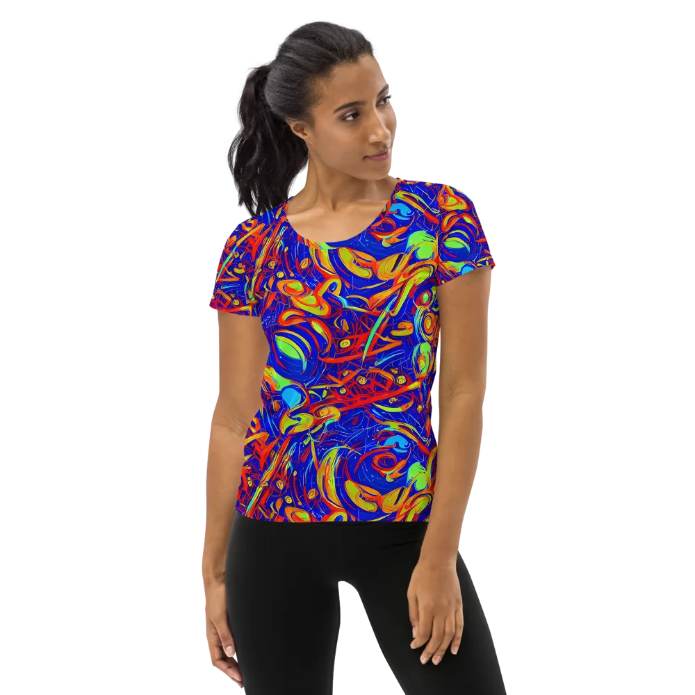 Ultramarine Rapture on Women's Athletic T-Shirt — Front