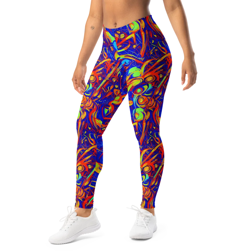 Ultramarine Rapture on Leggings — Left Front