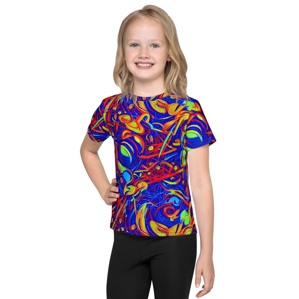 Ultramarine Rapture on Kids Crew Neck T-Shirt — Front