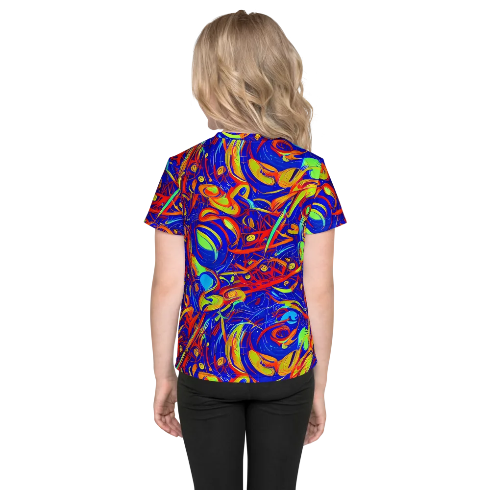 Ultramarine Rapture on Kids Crew Neck T-Shirt — Back