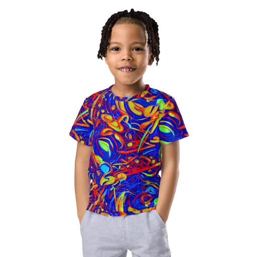 Ultramarine Rapture on a Kids Crew Neck T-Shirt