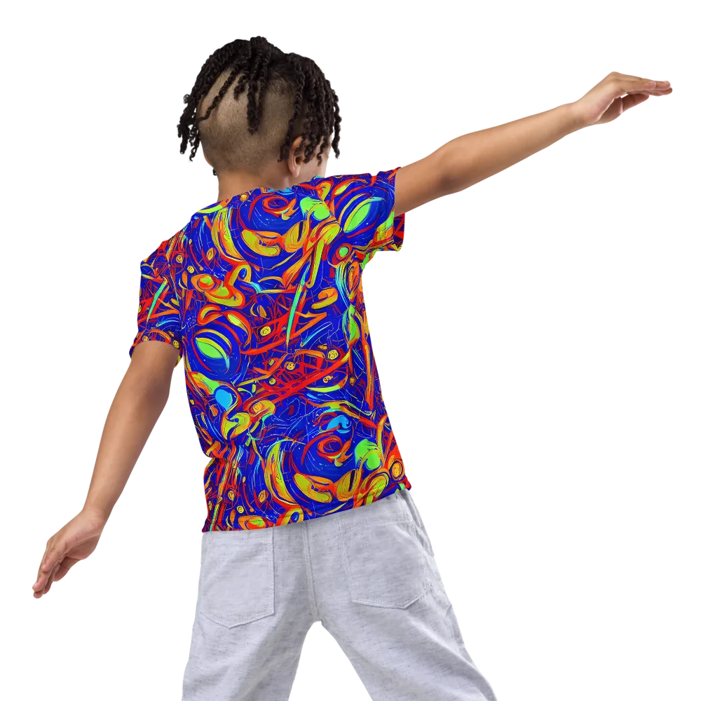 Ultramarine Rapture on Kids Crew Neck T-Shirt — Back
