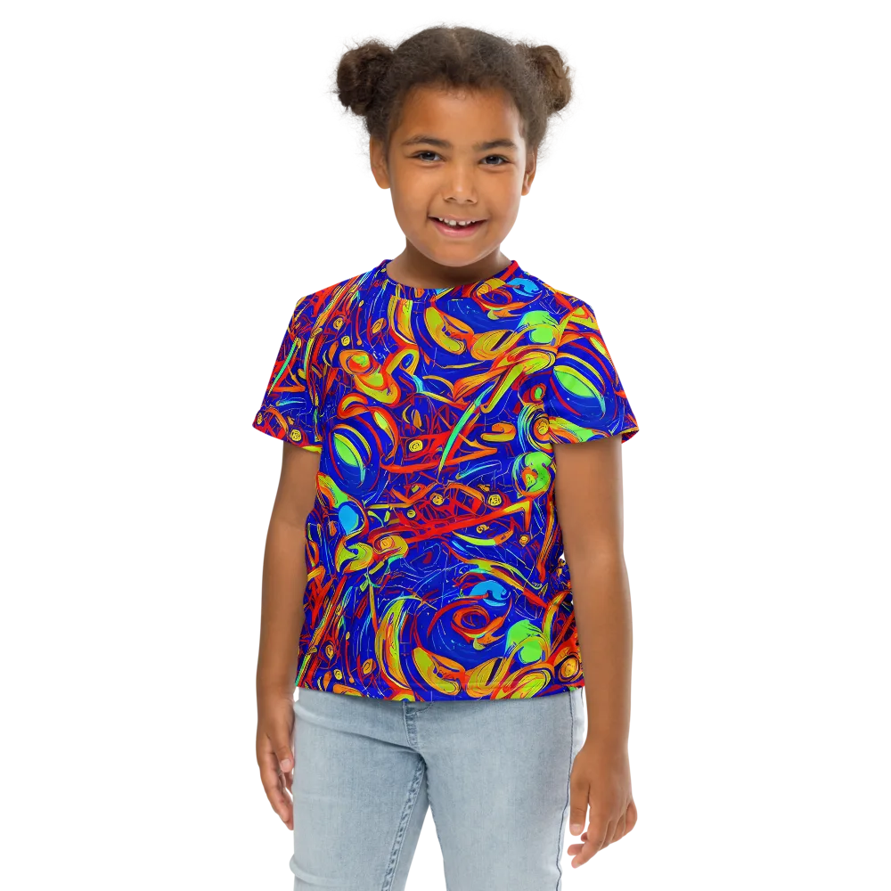 Ultramarine Rapture on Kids Crew Neck T-Shirt — Front