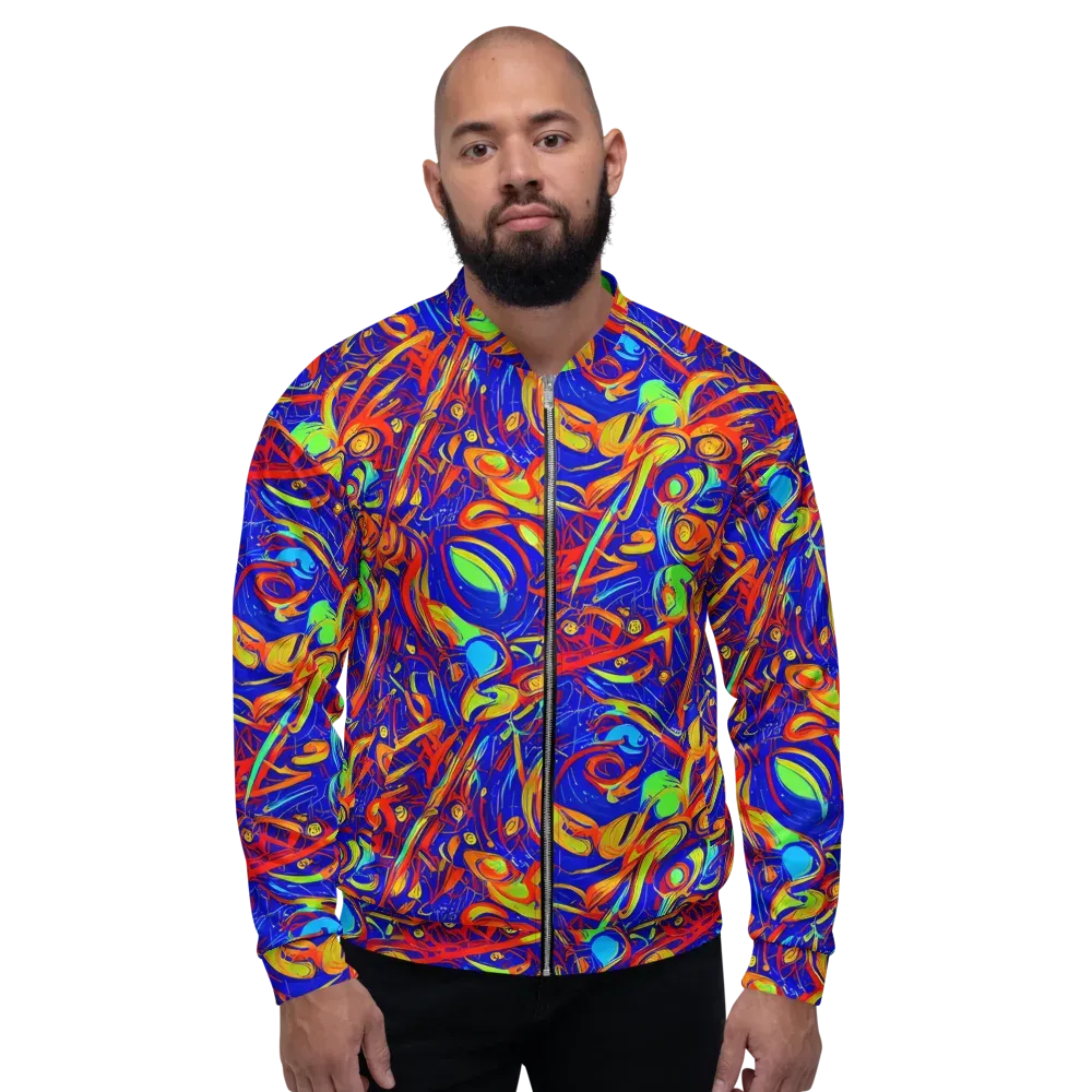 Ultramarine Rapture on Bomber Jacket — Front