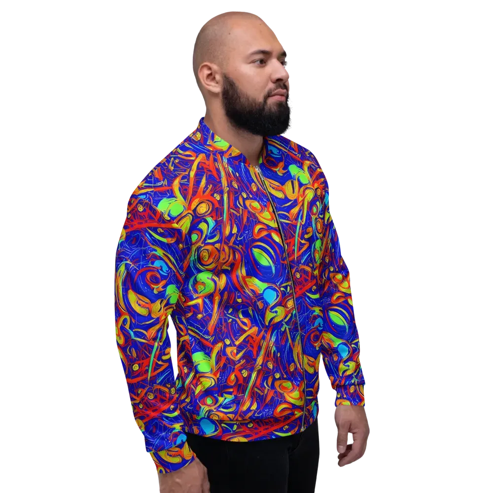 Ultramarine Rapture on Bomber Jacket — Right