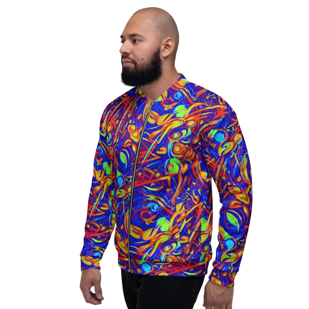 Ultramarine Rapture on Bomber Jacket — Left