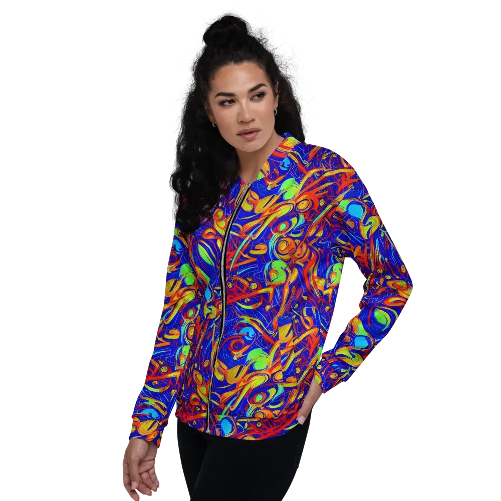 Ultramarine Rapture on Bomber Jacket — Left