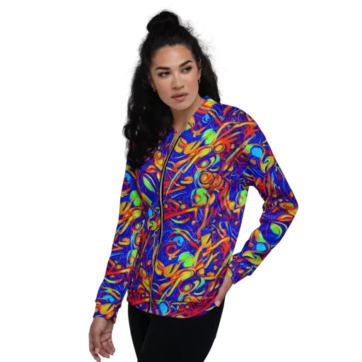 Ultramarine Rapture on a Bomber Jacket