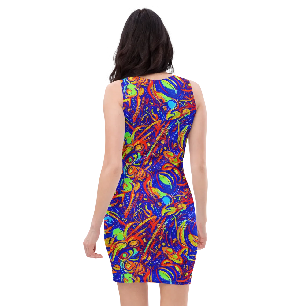 Ultramarine Rapture on Bodycon Dress — Back