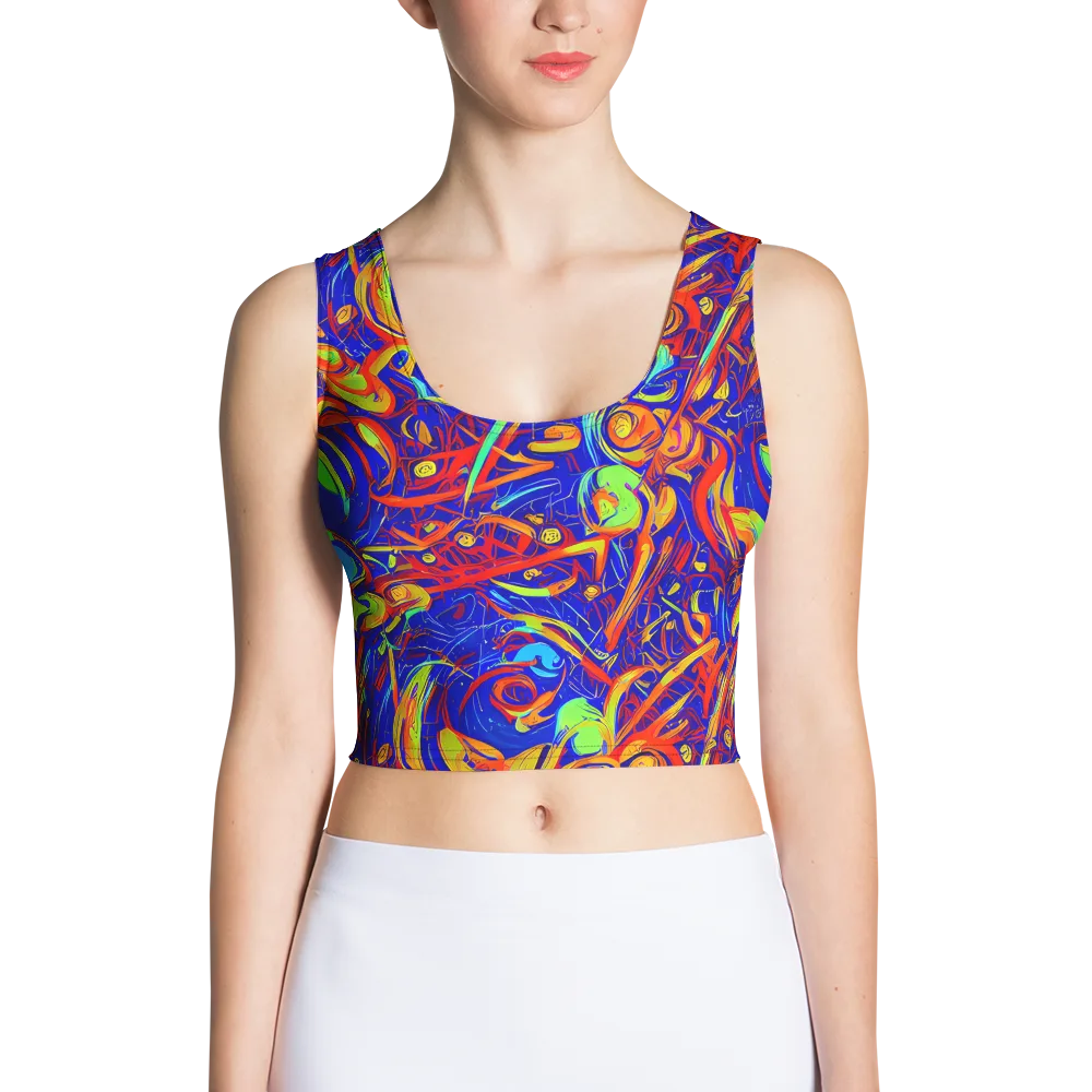 Ultramarine Rapture on Crop Top — Front