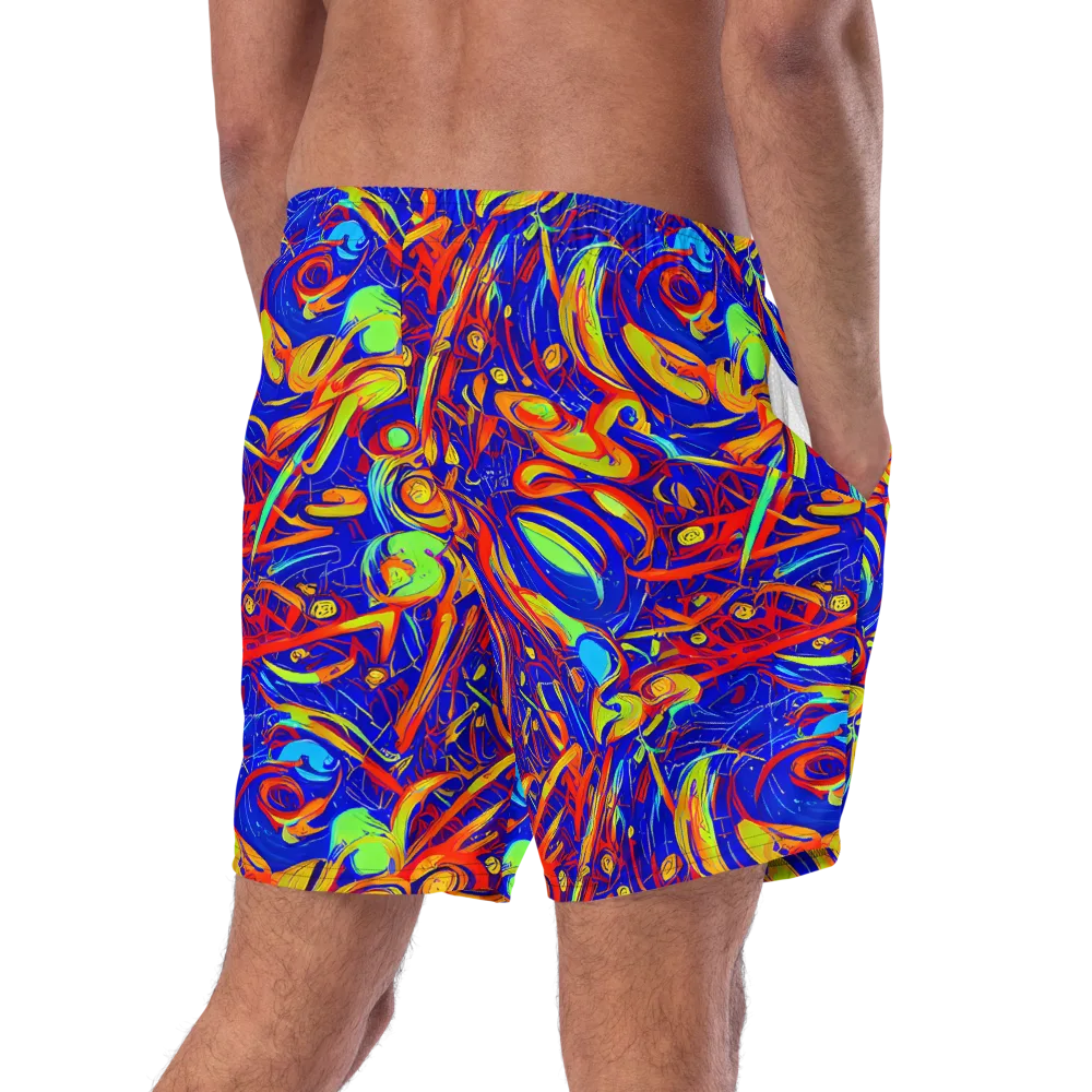 Ultramarine Rapture on Swim Trunks — Right Back