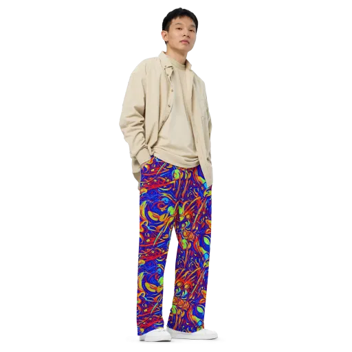 Ultramarine Rapture on a Wide-Leg Pants
