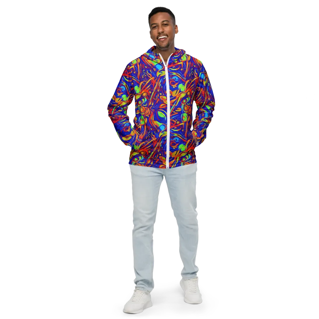 Ultramarine Rapture on Men's Windbreaker — Front