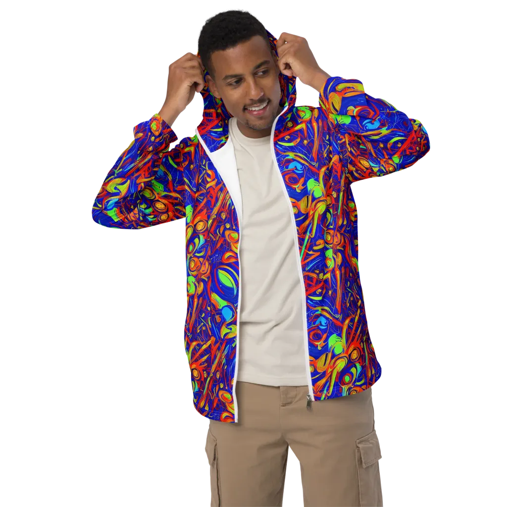 Ultramarine Rapture on Men's Windbreaker — Front
