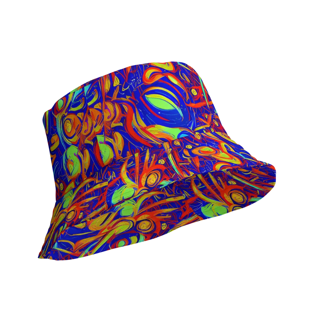 Ultramarine Rapture on Reversible Bucket Hat — Product details Outside