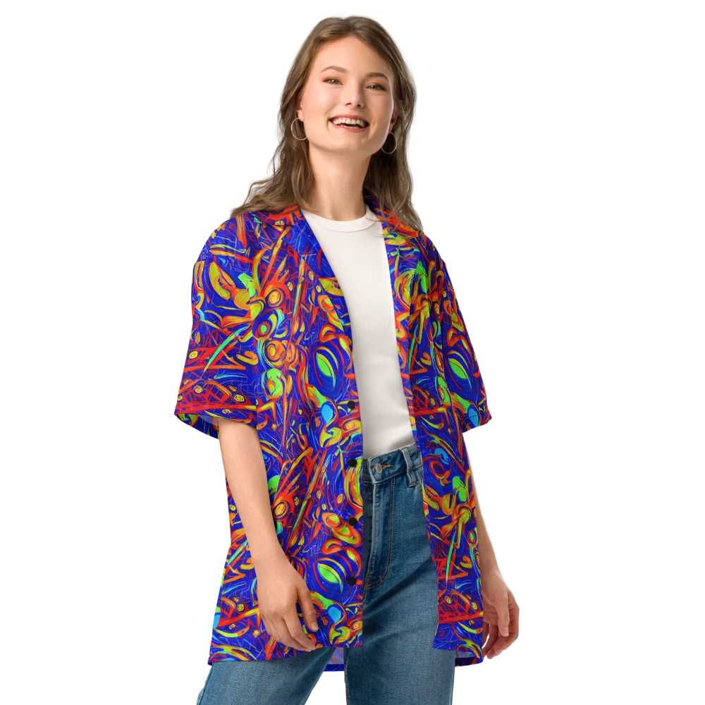 Ultramarine Rapture on Button Shirt — Front